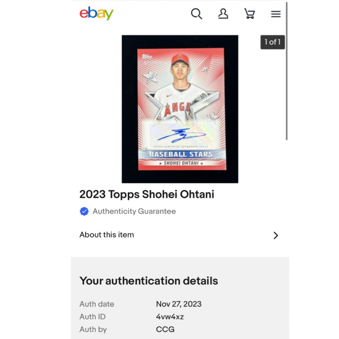 Topps Baseball Star 大谷翔平 直筆サインカード 25シリ スポーツ/アウトドアの野球(記念品/関連グッズ)の商品写真