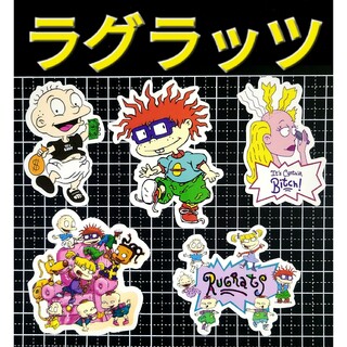 No.100  5枚セット ラグラッツ Rugrats 防水 ステッカー シール(キャラクターグッズ)
