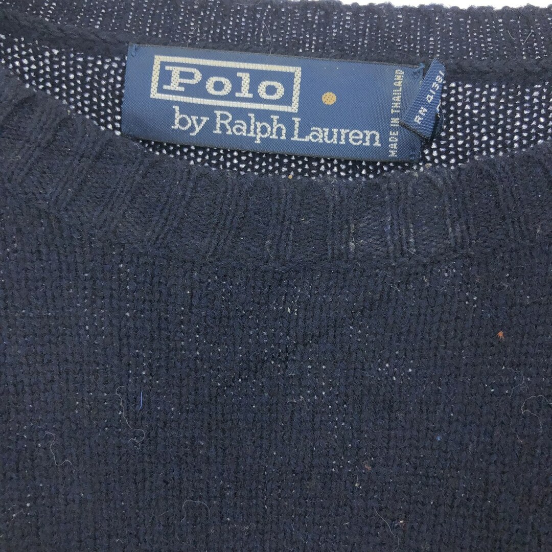 Ralph Lauren(ラルフローレン)の古着 ラルフローレン Ralph Lauren POLO by Ralph Lauren ラムウールニットセーター メンズL /eaa398445 メンズのトップス(ニット/セーター)の商品写真