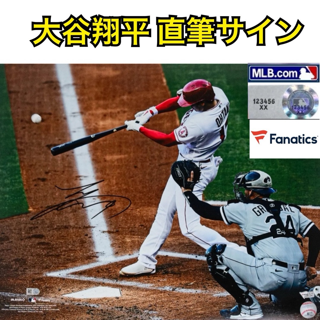 エンゼルス 大谷翔平 直筆サイン フォト MLB Fanatics ホログラムQuick ...