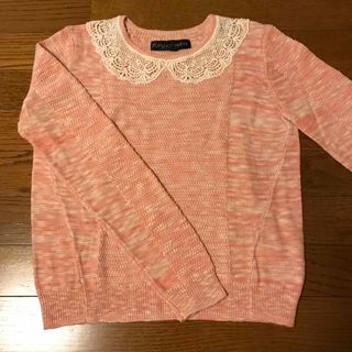 トップショップ(TOPSHOP)の新品☆TOP SHOP・上質・ニット セーター・サーモンピンク・サイズ３６(ニット/セーター)