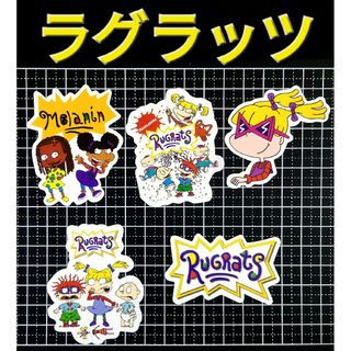 No.102  5枚セット ラグラッツ Rugrats 防水 ステッカー シール(キャラクターグッズ)