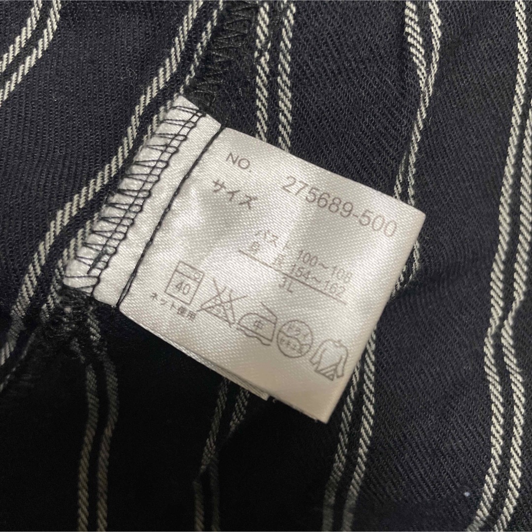 ストライプカットソー3L レディースのトップス(カットソー(長袖/七分))の商品写真