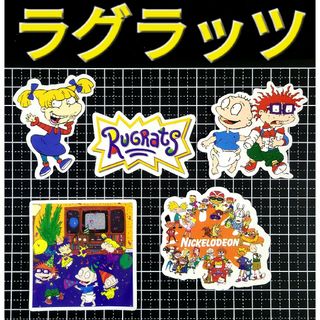 No.105  5枚セット ラグラッツ Rugrats 防水 ステッカー シール(キャラクターグッズ)