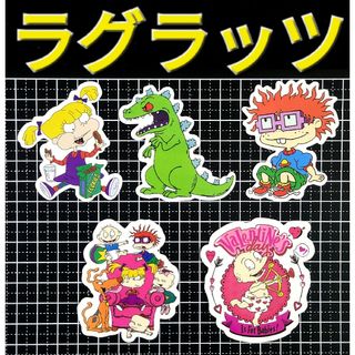 No.106  5枚セット ラグラッツ Rugrats 防水 ステッカー シール(キャラクターグッズ)