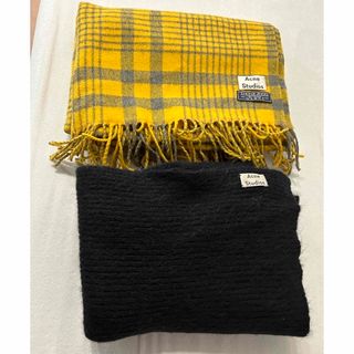 新品未使用★Acne studios ボーダーマフラー(ピンク)