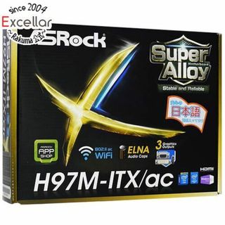 ASRock製 Mini-ITXマザーボード　H97M-ITX/ac　LGA1150 元箱あり(PCパーツ)