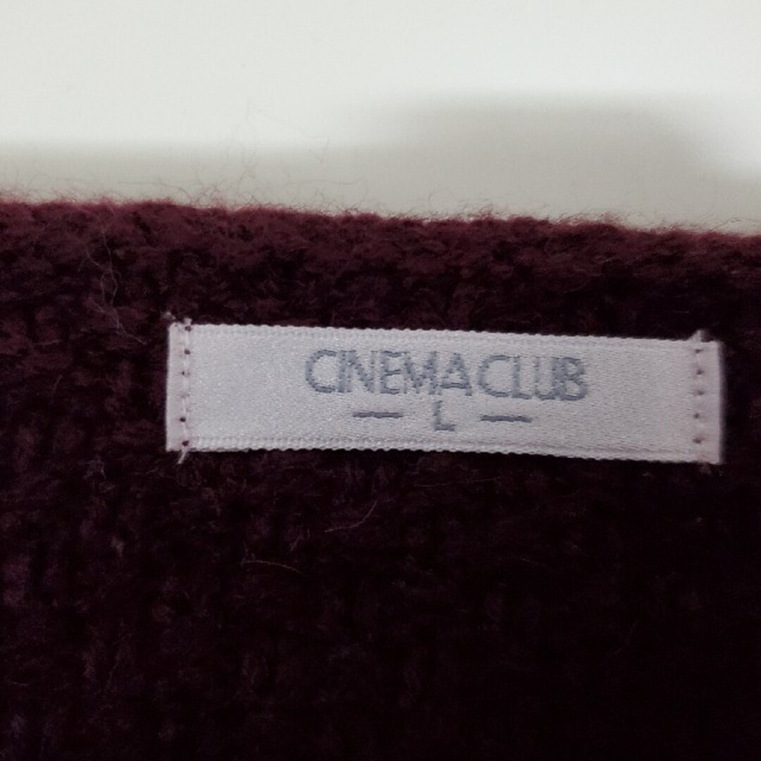 CINEMA CLUB(シネマクラブ)のニット★小豆色★Lサイズ★CINEMA CLUB★新品未使用品 レディースのトップス(ニット/セーター)の商品写真