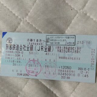 青春18きっぷ　3回分(鉄道乗車券)