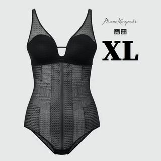 XL 大きいサイズ◆マメクロゴウチ メッシュブラボディスーツ◆BLACK(その他)