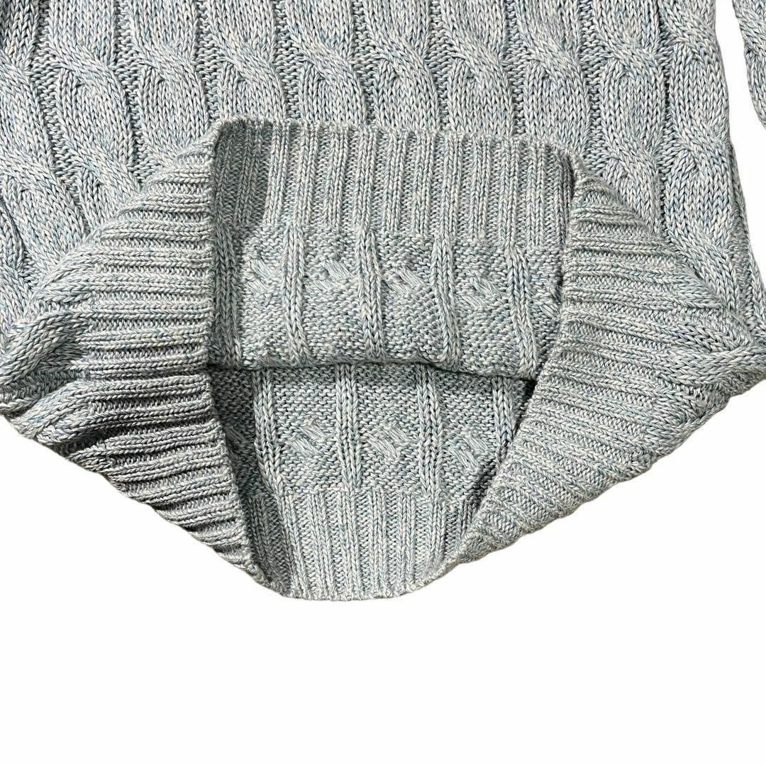 Drawer(ドゥロワー)の美品✨ドゥロワー Drawer コットンカシミヤ ケーブルニット 2 バイカラー レディースのトップス(ニット/セーター)の商品写真