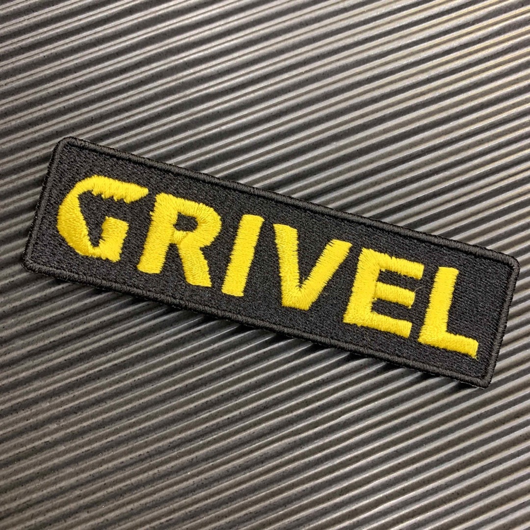 GRIVEL(グリベル)の黒 98×28mm GRIVEL グリベル ロゴ アイロンワッペン -6 スポーツ/アウトドアのアウトドア(登山用品)の商品写真
