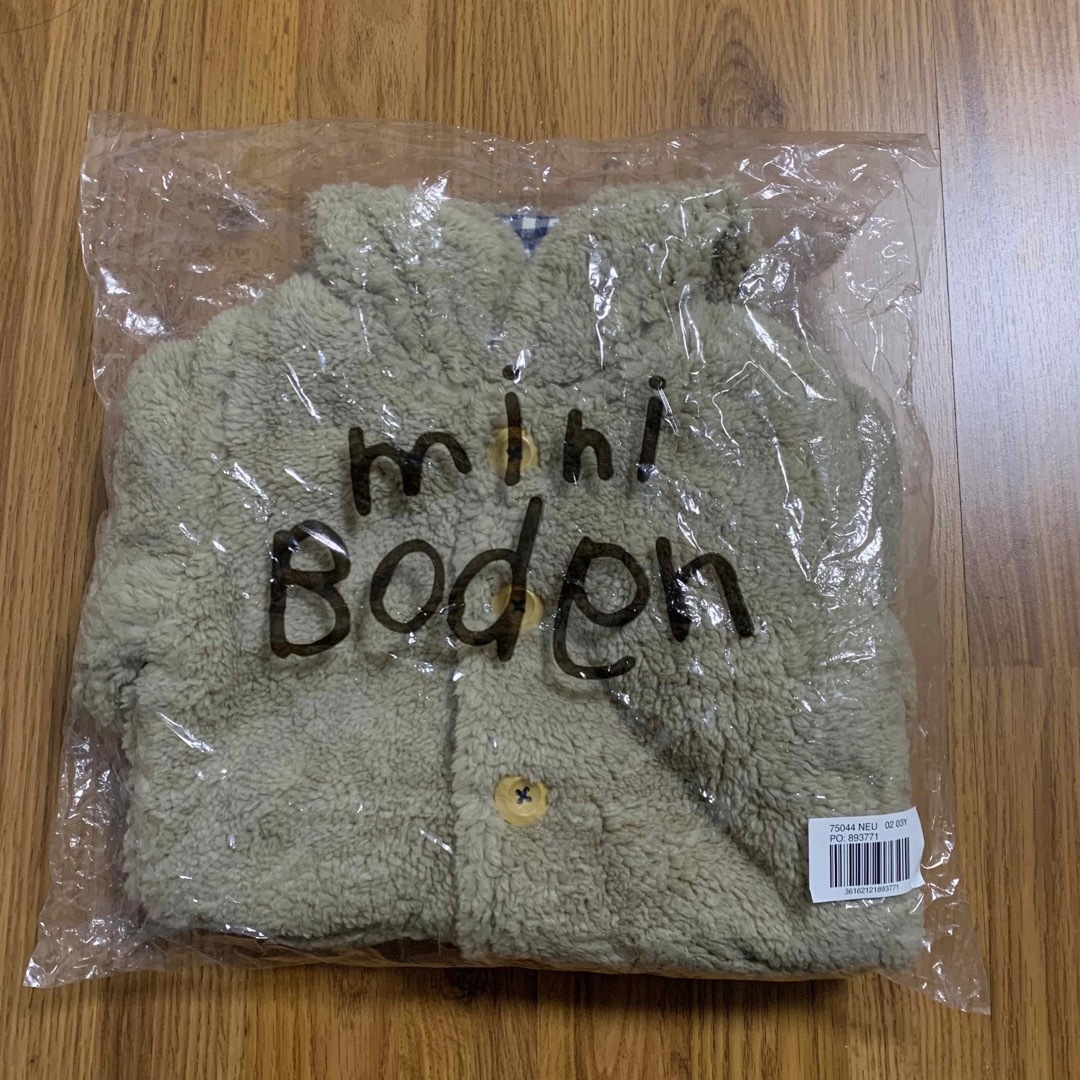 Boden(ボーデン)の新品 baby boden 耳付きモコモコジャケット 2-3y 95 100 キッズ/ベビー/マタニティのキッズ服男の子用(90cm~)(ジャケット/上着)の商品写真