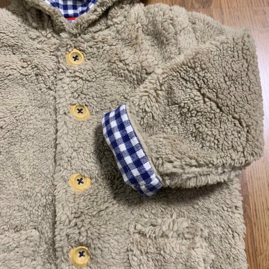 Boden(ボーデン)の新品 baby boden 耳付きモコモコジャケット 2-3y 95 100 キッズ/ベビー/マタニティのキッズ服男の子用(90cm~)(ジャケット/上着)の商品写真