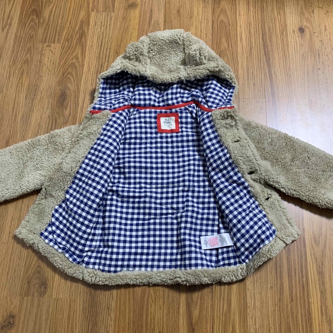 Boden(ボーデン)の新品 baby boden 耳付きモコモコジャケット 2-3y 95 100 キッズ/ベビー/マタニティのキッズ服男の子用(90cm~)(ジャケット/上着)の商品写真