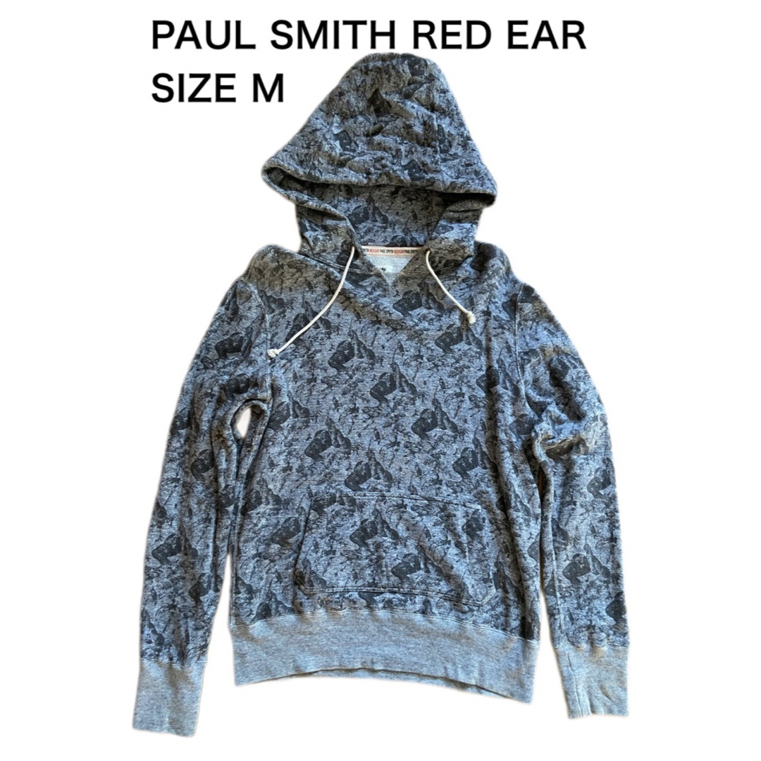 RED EAR(レッドイヤー)のPAUL SMITH ポール スミス スウェット パーカー総柄 グレー サイズM メンズのトップス(パーカー)の商品写真