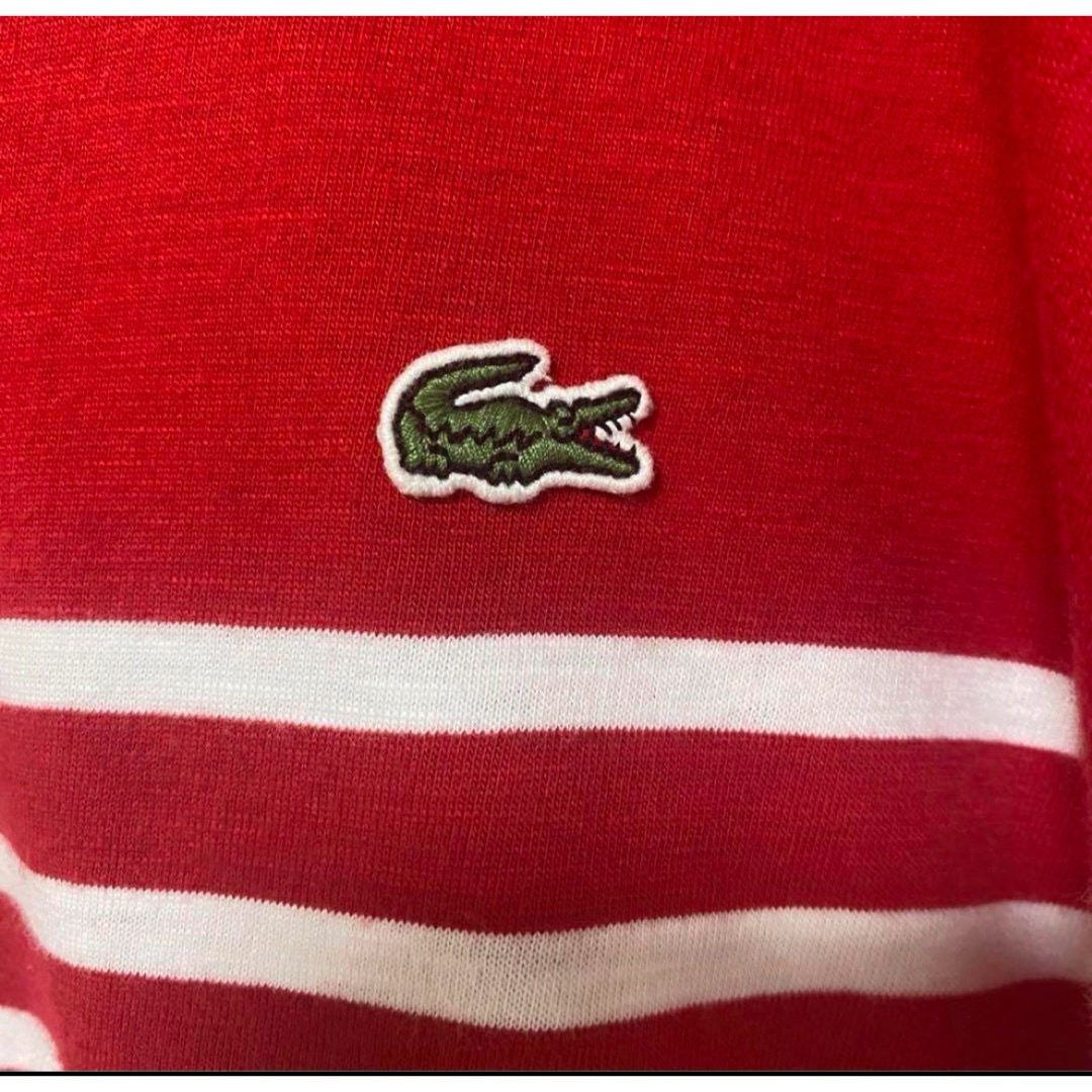 LACOSTE(ラコステ)のLACOSTE ラコステ　ボーダー　レッド レディースのトップス(Tシャツ(半袖/袖なし))の商品写真