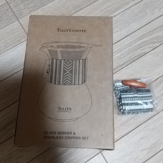 タリーズコーヒー(TULLY'S COFFEE)のタリーズ　耐熱ガラスサーバー　ステンレス製ドリッパー　民族柄スリーブ2024福袋(調理道具/製菓道具)
