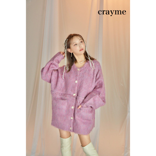 クレイミー(Crayme,)のcrayme 2way モヘア　ニットカーディガン(カーディガン)