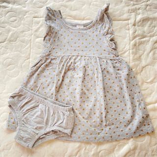 babyGAP - ベビーギャップ フリル付きドットワンピース 夏服 女の子 90