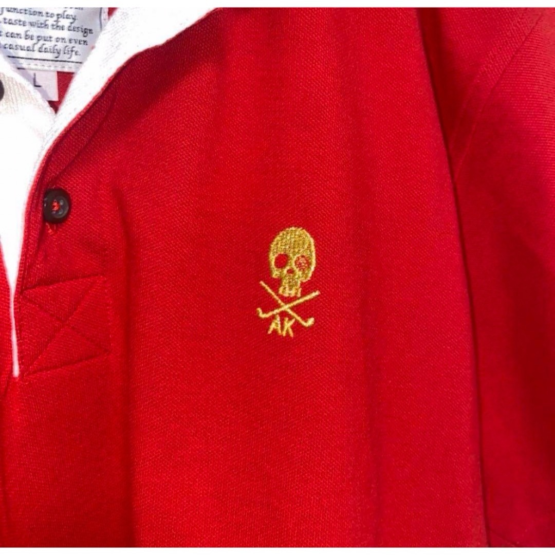 KENSHO ABE SPORTS ポロシャツ　赤 メンズのトップス(ポロシャツ)の商品写真