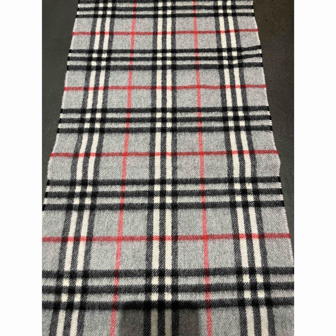 BURBERRY(バーバリー)の【美品】バーバリー Burberry マフラー グレー カシミア100% レディースのファッション小物(マフラー/ショール)の商品写真