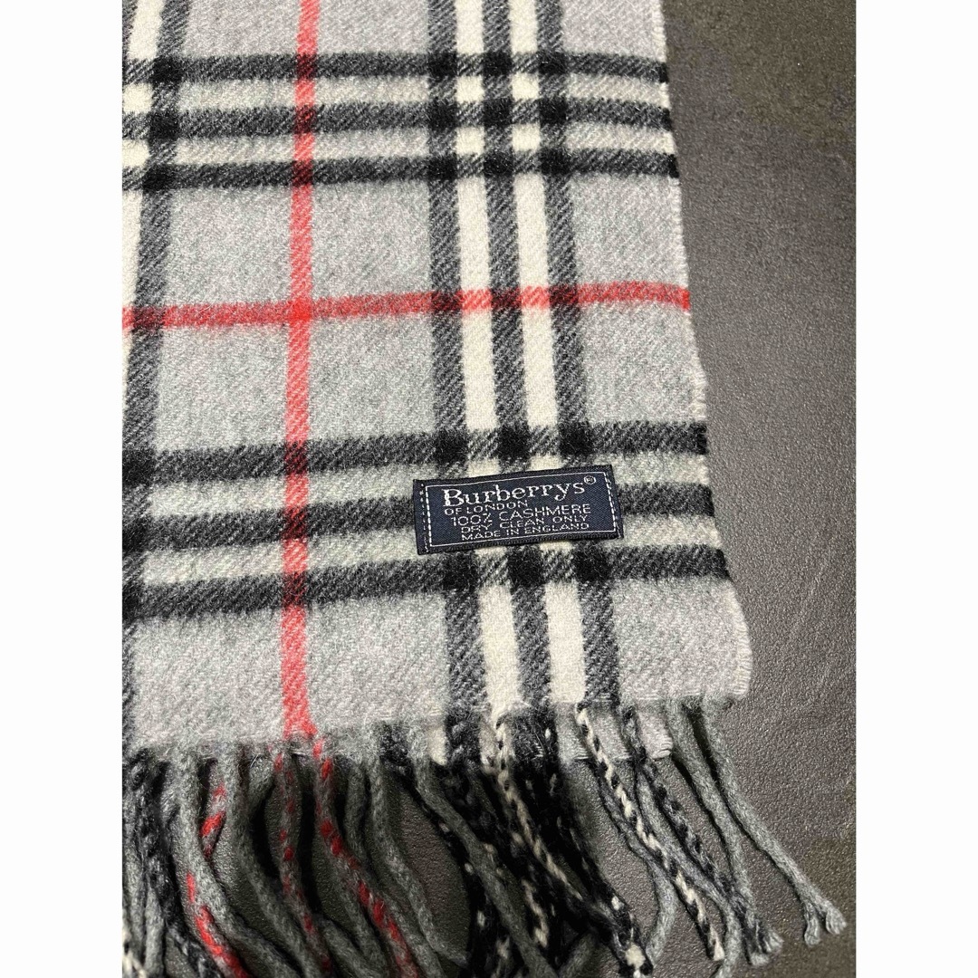 BURBERRY(バーバリー)の【美品】バーバリー Burberry マフラー グレー カシミア100% レディースのファッション小物(マフラー/ショール)の商品写真