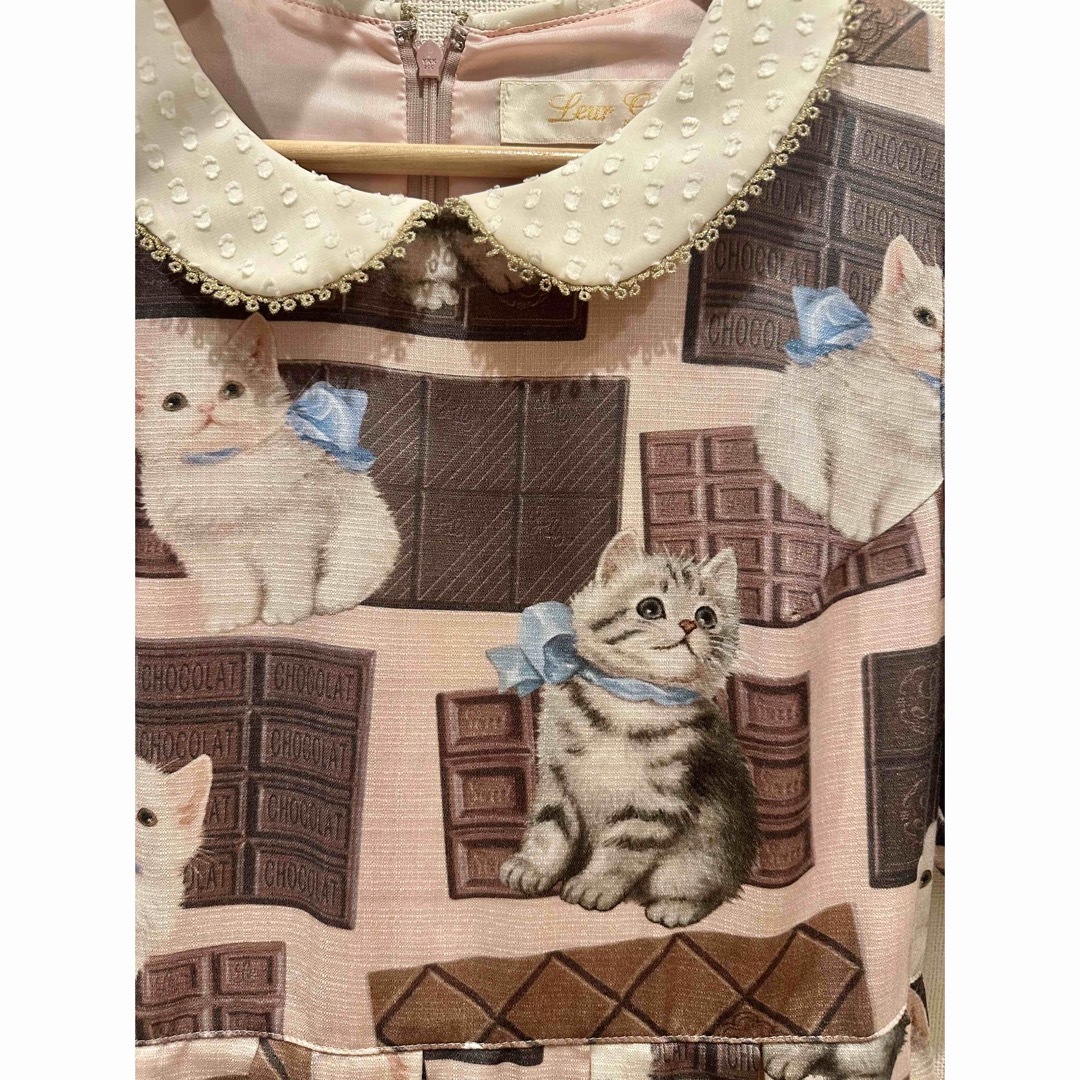 Leur Getter(ルルゲッタ)のルルゲッタ sweet cat チョコ ワンピース レディースのワンピース(ひざ丈ワンピース)の商品写真