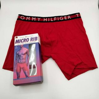 トミーヒルフィガー(TOMMY HILFIGER)の【Mサイズ】トミーヒルフィガー ボクサーパンツ 1枚 レッド 男性下着(ボクサーパンツ)