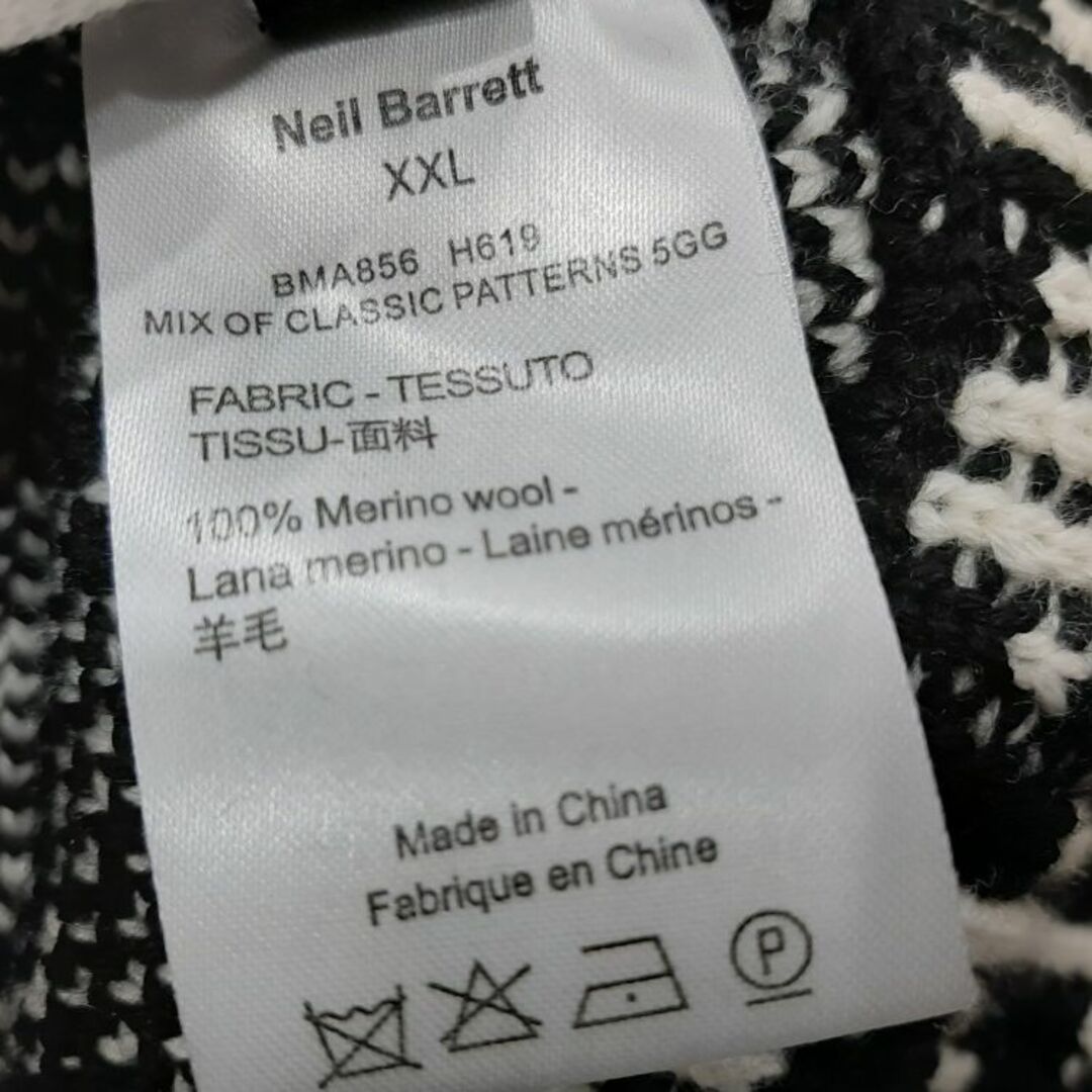 NEIL BARRETT(ニールバレット)のNEIL BARRETT 総柄 マルチ ロゴ ニットセーター XXL メンズのトップス(ニット/セーター)の商品写真