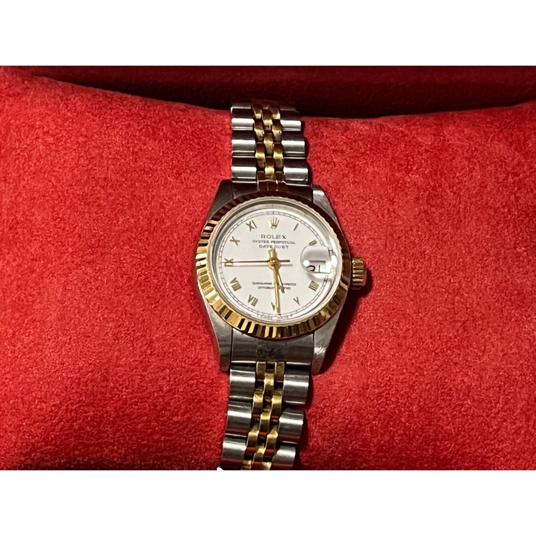 ROLEX(ロレックス)のロレックス デイトジャスト　ローマンインデックス 白文字盤　SS×YG レディースのファッション小物(腕時計)の商品写真