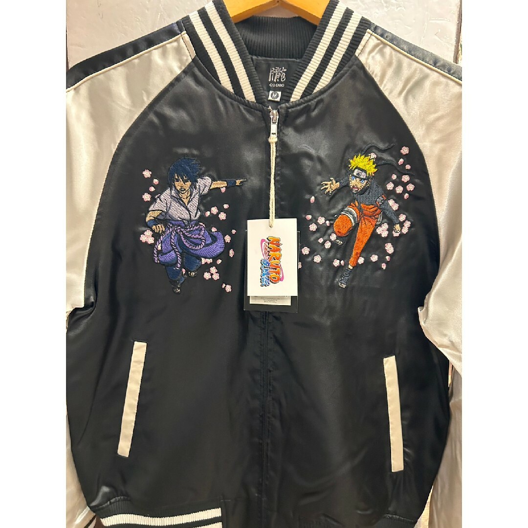 ナルト  NARUTO 風神雷神 刺繍 スカジャン 9001823 メンズのジャケット/アウター(スカジャン)の商品写真