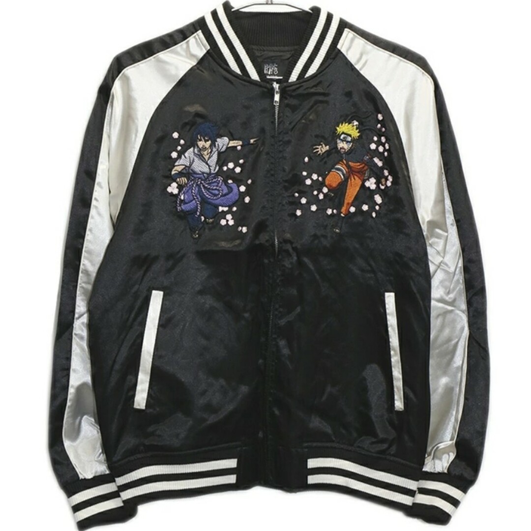 ナルト  NARUTO 風神雷神 刺繍 スカジャン 9001823 メンズのジャケット/アウター(スカジャン)の商品写真