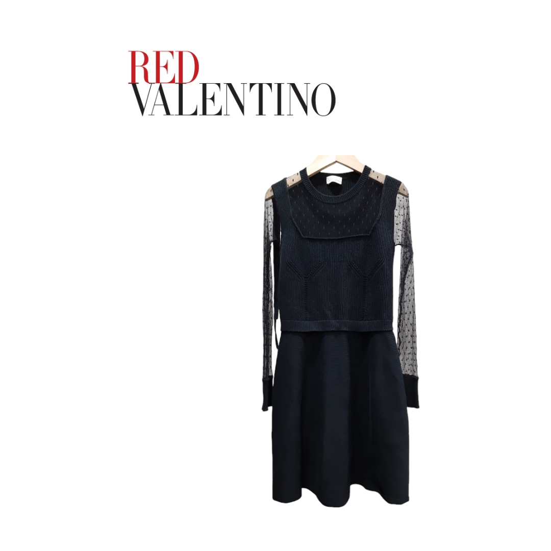 RED Valentino レース ワンピース 黒 XS RED Valentino レース ワンピース 黒 XS