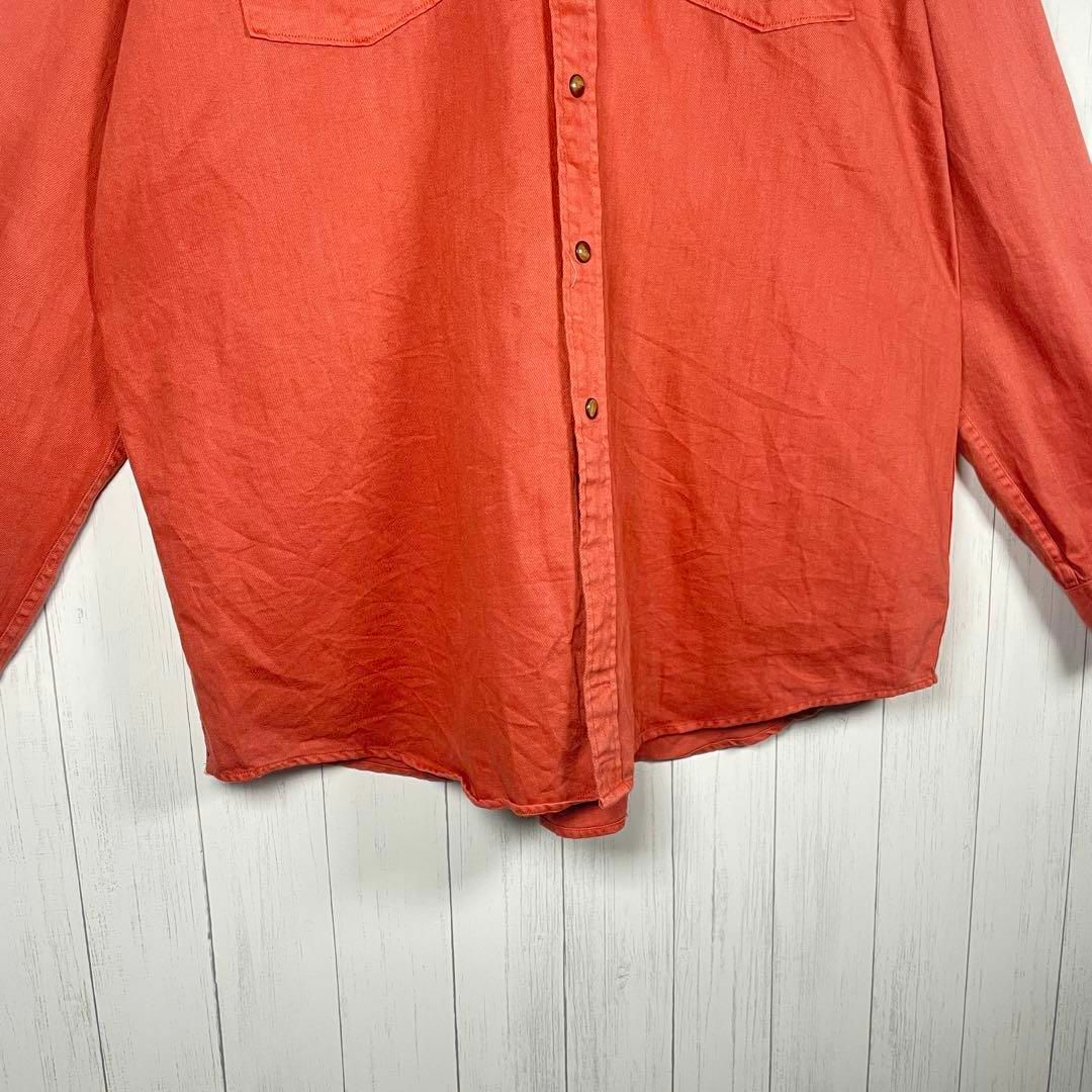 PENDLETON(ペンドルトン)の[古着]コーデセット　長袖　シャツ　チノパン　真珠ボタン　オレンジ　ベージュ メンズのスーツ(セットアップ)の商品写真