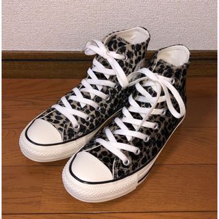 コンバース(CONVERSE)の23.5cm 美品 CONVERSE ALLSTAR HI レオパード ハイ 豹(スニーカー)