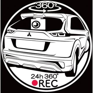 リア　360°  エクリプスクロス　ドラレコ　ドライブレコーダー　ステッカー(車外アクセサリ)