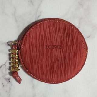 ロエベ(LOEWE)のLOEWE ロエベ コインケース 小銭入れ 小物入れ ベラスケス 丸型 レッド(コインケース)