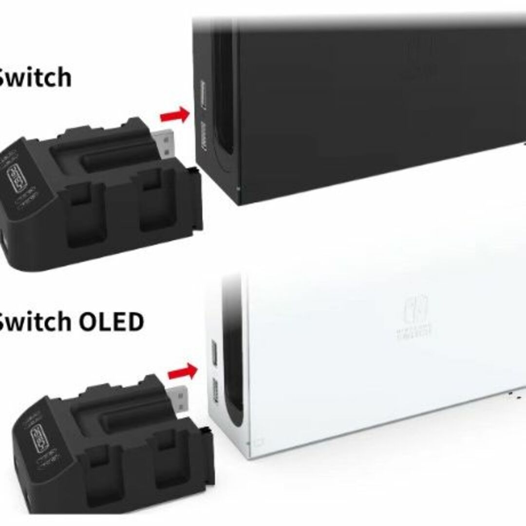 【最新型】Switch Joy-Con 4台同時充電/指示LED/ゲーム収納