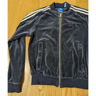 アディダス(adidas)の美品　adidas　アディダス　ベロアジャージ　トラックジャケット　S　ネイビー(ジャージ)