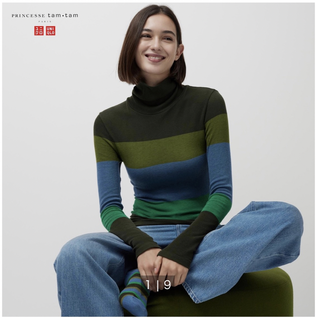 UNIQLO(ユニクロ)の完売品！ユニクロ＆プリンセスタムタム　ヒートテックシームレスリブタートルネック　 レディースの下着/アンダーウェア(アンダーシャツ/防寒インナー)の商品写真