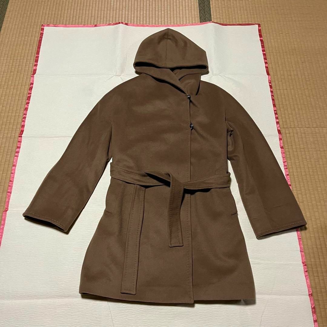 PARIGOT(パリゴ)の美品　LENOCI　レノーチ　イタリア製　ベルト付き　ブラウン　カシミヤ混 レディースのジャケット/アウター(ロングコート)の商品写真