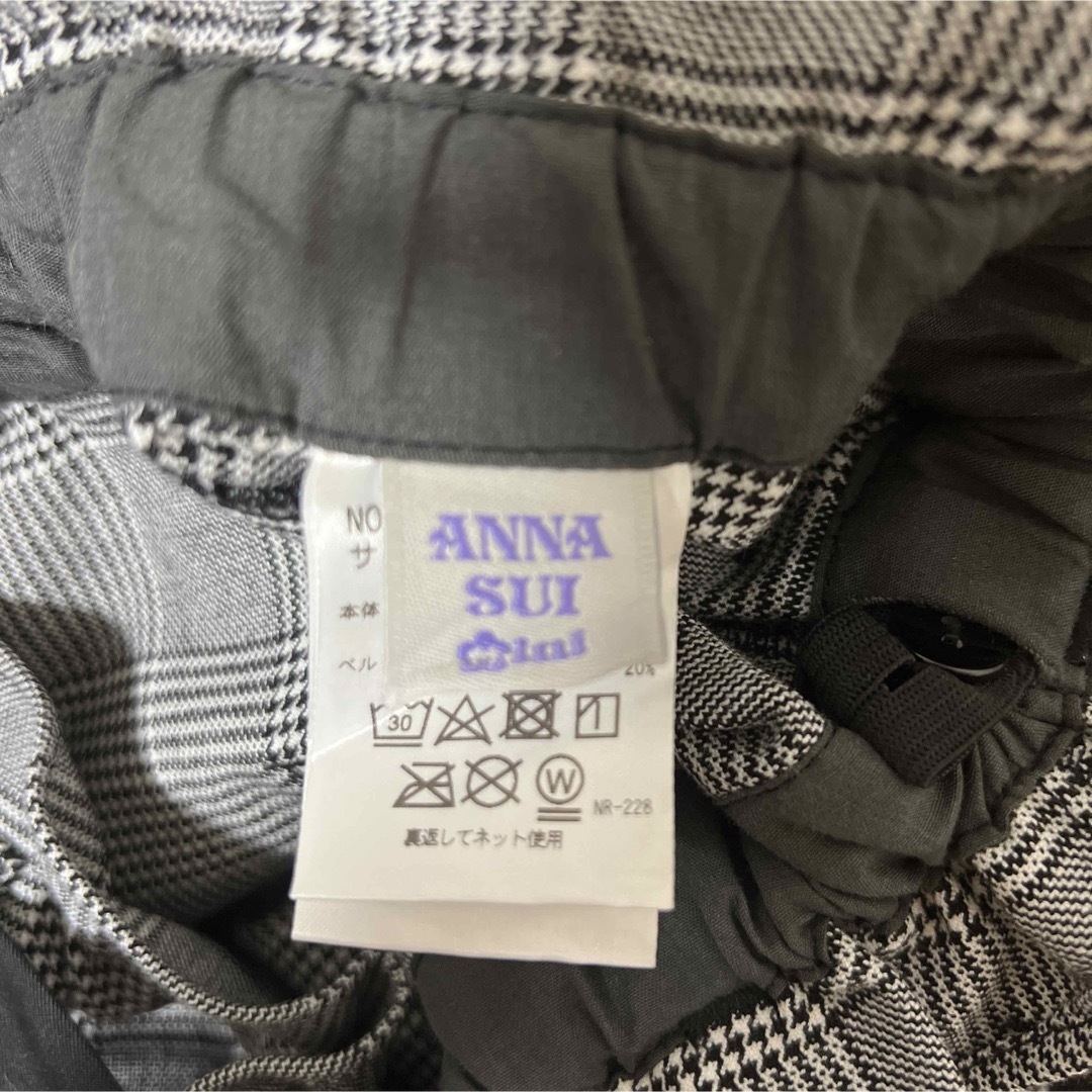 ANNA SUI mini(アナスイミニ)のANNA SUI mini チェックリボン付きサイドラインパンツ　150 キッズ/ベビー/マタニティのキッズ服女の子用(90cm~)(パンツ/スパッツ)の商品写真