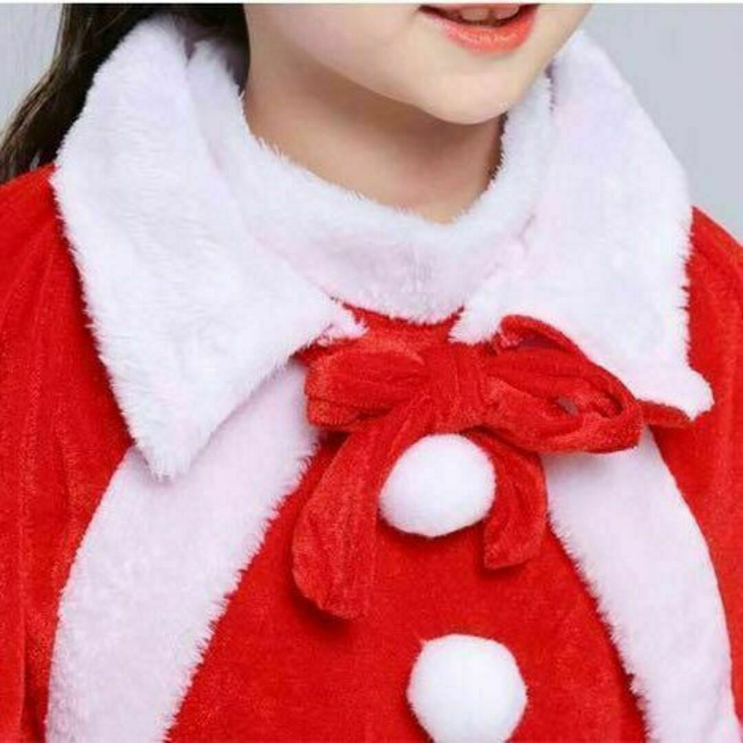 クリスマスワンピース　110cm サンタクロース　コスプレ　コスチューム　子供用 キッズ/ベビー/マタニティのキッズ服女の子用(90cm~)(ワンピース)の商品写真