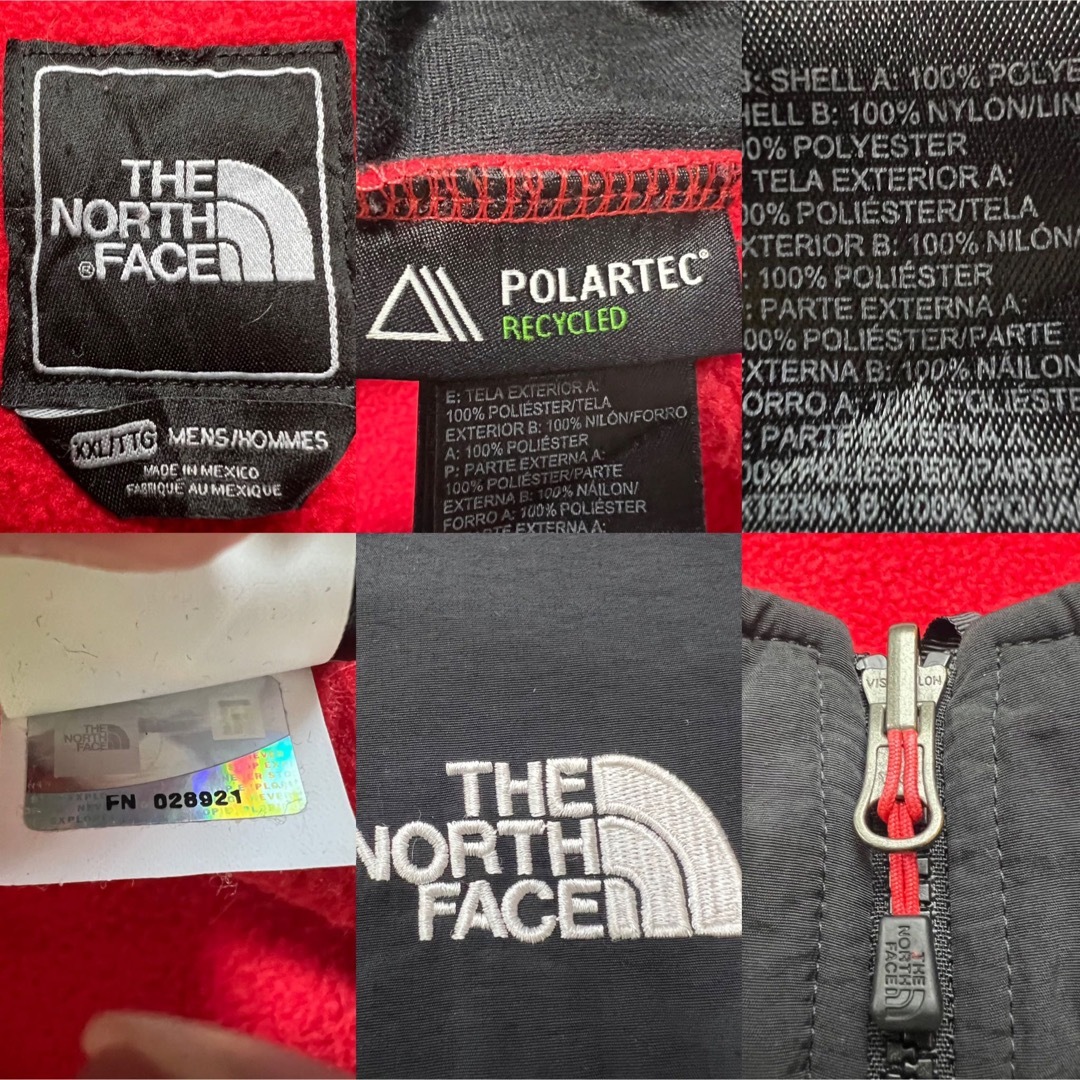 THE NORTH FACE - THE NORTH FACE デナリフリース 赤x黒 メンズ XXLの