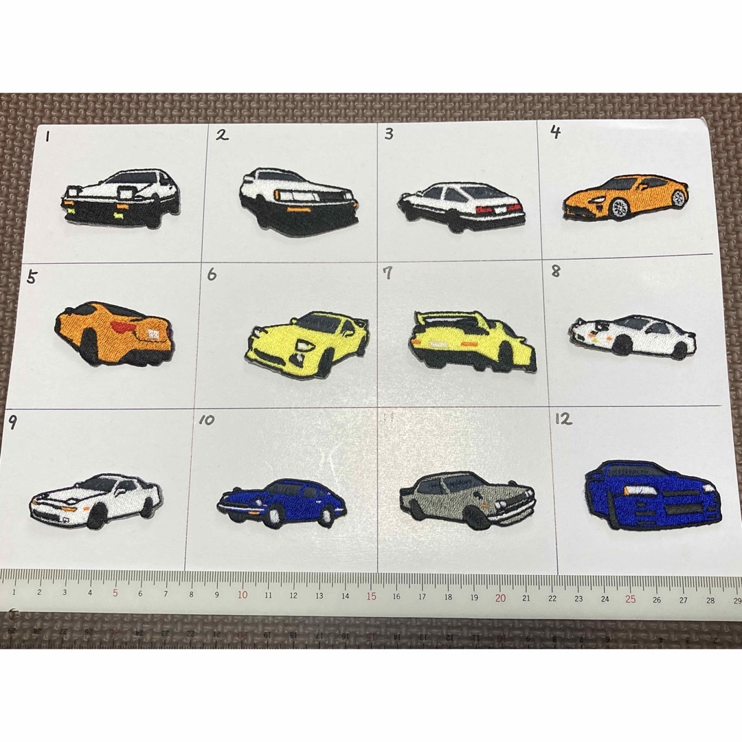 選べる車刺繍ワッペン4点セット ハンドメイドの素材/材料(各種パーツ)の商品写真