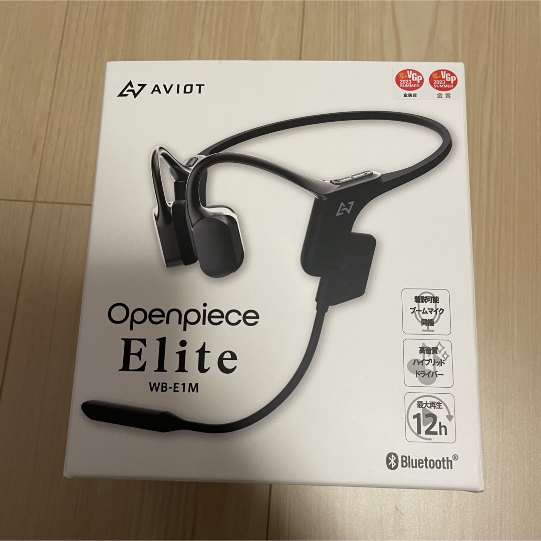 AVIOT 骨伝導イヤホン WB-E1M ブームマイク付無ワイヤレス機能