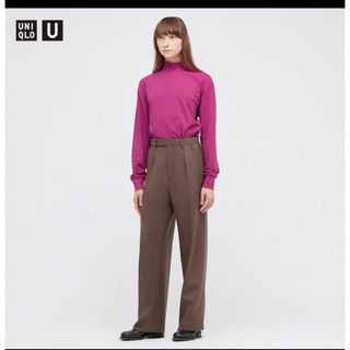 ユニクロ(UNIQLO)のユニクロ　ウールブレンドタックパンツ(カジュアルパンツ)