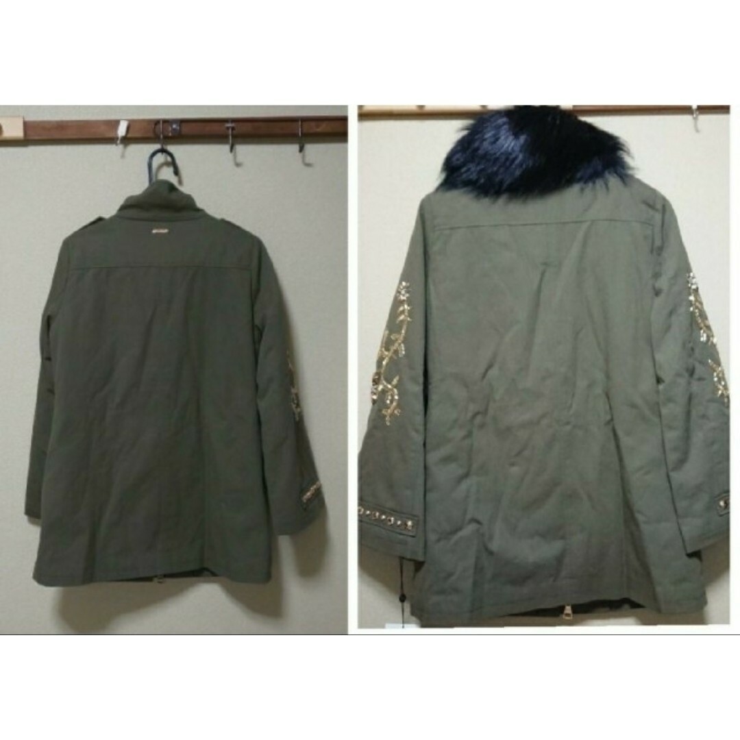 美品! Rady フェイクファー ビジュー ミリタリージャケット F 美品! Rady フェイクファー ビジュー ミリタリージャケット F