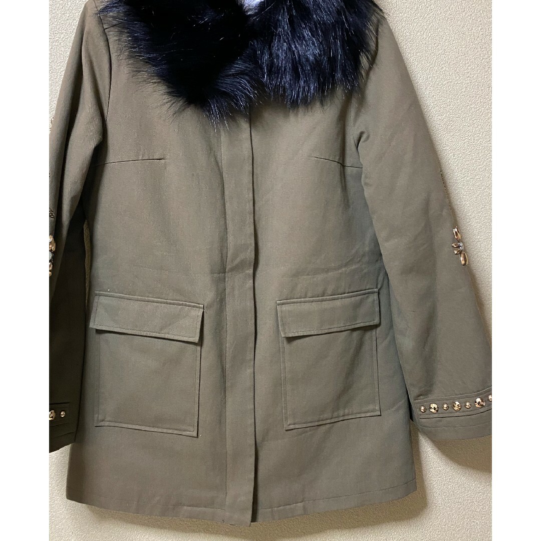 美品! Rady フェイクファー ビジュー ミリタリージャケット F 美品! Rady フェイクファー ビジュー ミリタリージャケット F
